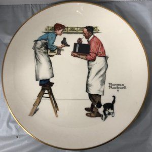 Norman Rockwell Winter Year End Count Plate